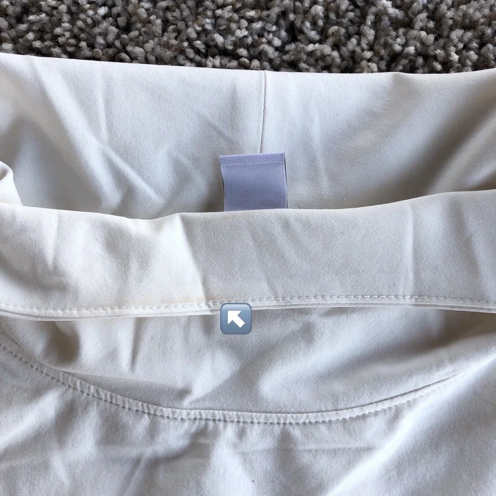 Athleta Whistler Hybrid Top Womens L White Layered Fleece Lined Performance $129 - Picture 11 of 12